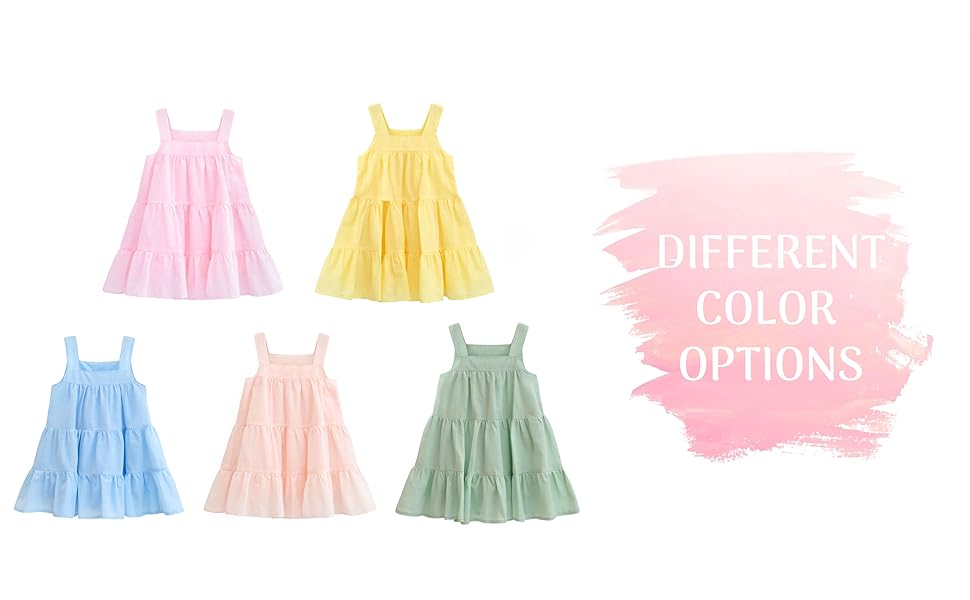 pink yellow blue peach green toddler sleeveless summer dress fancy dress for girls easter dresses