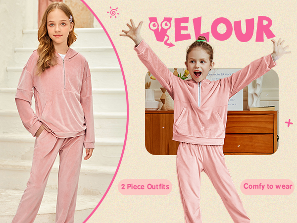 girls velour clothes