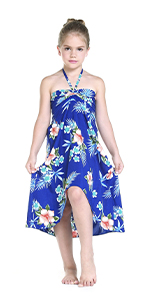 Hawaii Hangover Girl Matching Patterns Blue Hibiscus