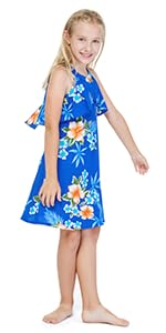 Hawaii Hangover Girl Matching Patterns Blue Hibiscus