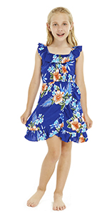 Hawaii Hangover Girl Matching Patterns Blue Hibiscus