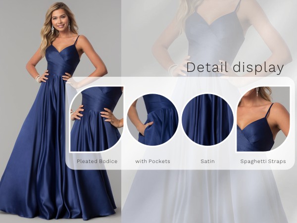 Prom Dresses for Teens Ball Gown Long Satin V Neck Formal Dresses for Women Evening Party