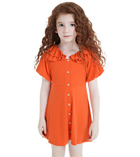 Girls Button Down Dress