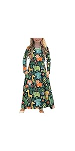 Jungle Animals Long Sleeve Dress