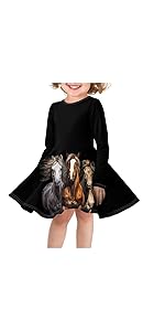 Horse Long Sleeve Madi Dresses