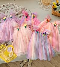 7006-baby girls rainbow tutu dress