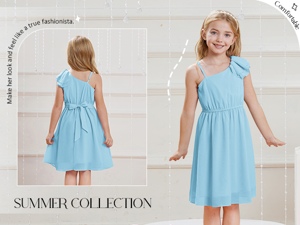 Girls Spring Blue Dress