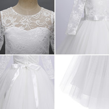 Girls White Lace Wedding Dress