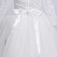 Girls White Lace Wedding Dress