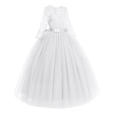 Girls White Lace Wedding Dress