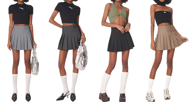 mini skirts for women pleated skirts