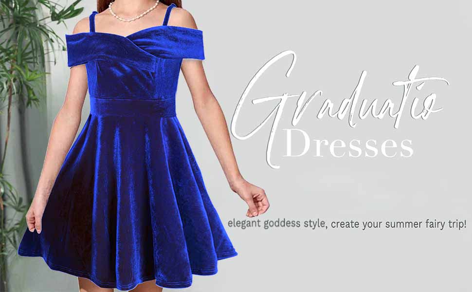 Blue velvet princess dress for girls