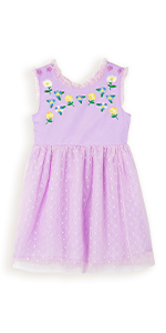 Purple Embroidered Dress