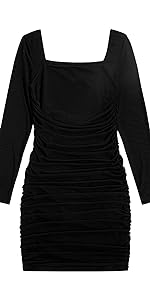 Girl''s Ruched Bodycon Dresses