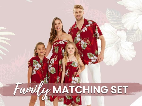 Pineapple Garden Red - Family Matching