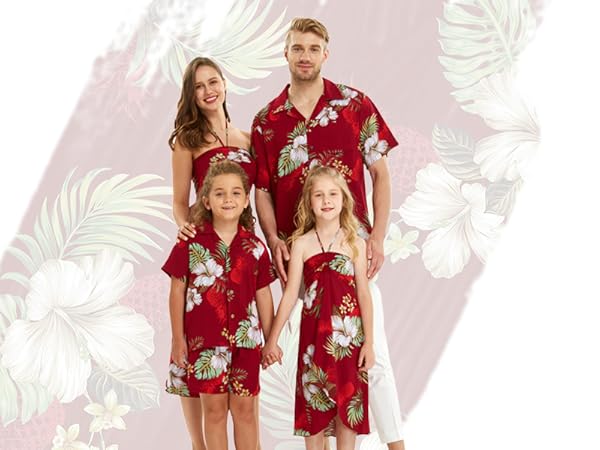 Family Matching - Pineapple Garden Red