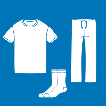 Handcraft Mens Lounge set, mens shirt, pants, and socks silhouettes, blue