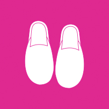 Handcraft MFG, slippers, pink background