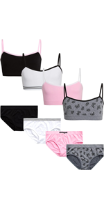 Sweet Princess Girls’ Seamless Underwear Set - Training Bra and Matching Panties