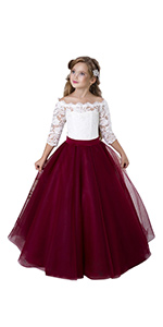 long sleeve flower girl dress