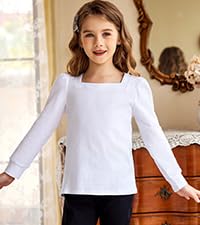 Girls Neck Long Sleeve Shirts