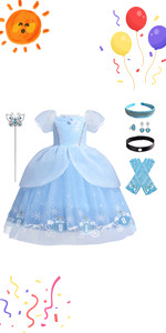 Little Girls Princess Dress Up Clothes Butterfly Tulle Long Ball Gown+Accessories Birthday Party