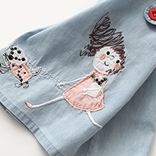 Mud Kingdom Little Girls'' Denim Cartoon Sundresses