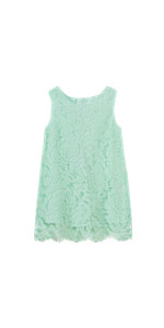 Sleeveless Lace Mint Dress