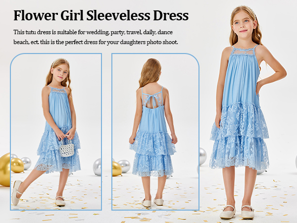 flower girls sleeveless dress