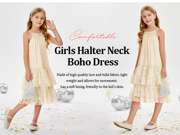 girls halter neck hobo dress