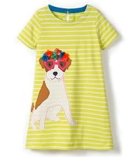 yellow striped puppy dress