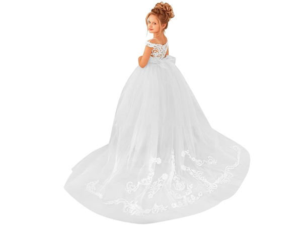 flower girl dress white little girls wedding dress white first communion dress