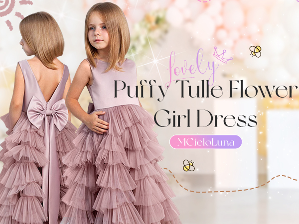 tulle flower girl dresses for wedding birthday party dress toddler flower girl dress for girls