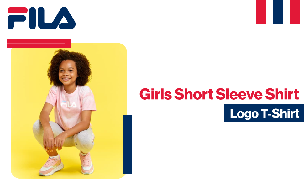 Fila Heritage Girls Short Sleeve Shirt Logo T-Shirt