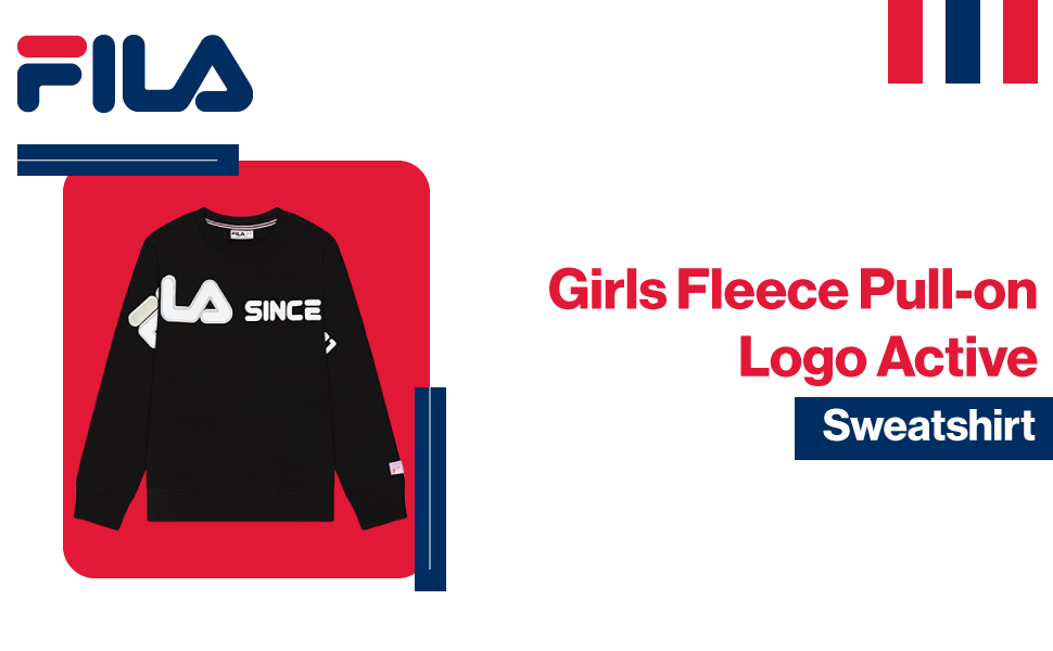 Fila Girls Fleece Pull-on Logo Active Sweatshirt