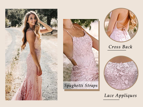 mermaid lace formal party gowns