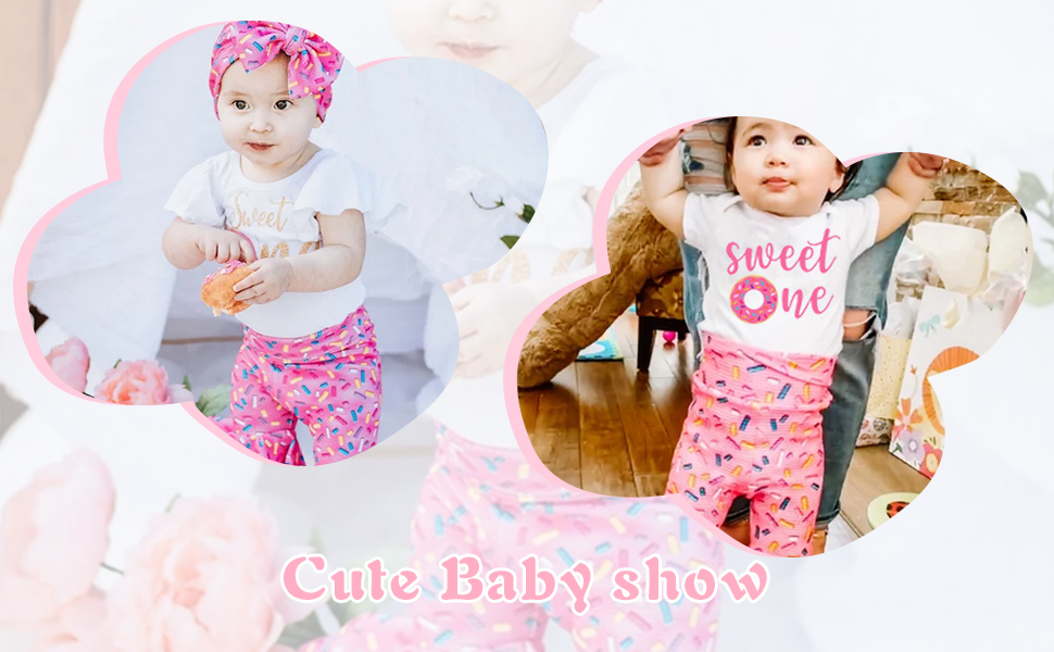 Baby Girl Birthday Outfit One/Two Sweet Letter Print Bodysut+Shorts Pants+Headband Set 