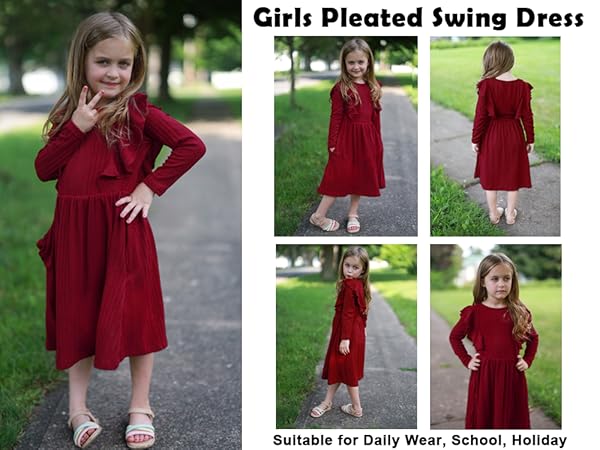 Girls Casual School Party Dress