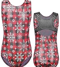 Gymnastics Leotard for Girls black red