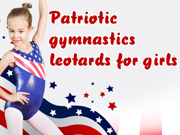 red white and blue leotard for girls