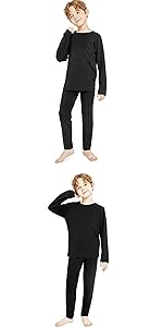 Boys&#39; Fleece Lined Thermal Underwear Set