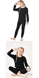 Girls&amp;#39; Cotton Thermal Underwear Set