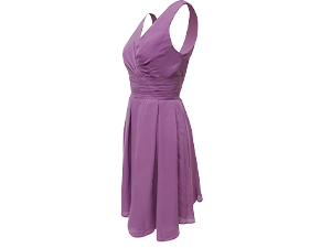 v neck short bridesmaid dresses flowy knee length