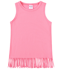 girls fringe tank top pink 5