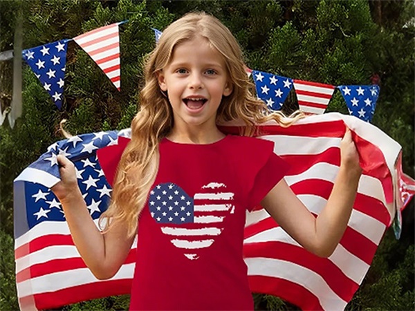 4th of July Shirt for Girl