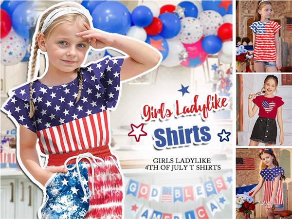 Girls July 4th Tops