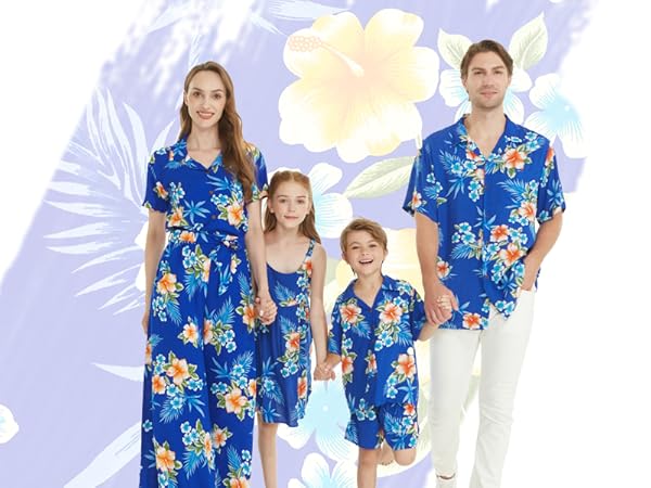 Hibiscus Blue - Family Matching