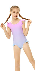 girl sleeveless one piece swimsuit