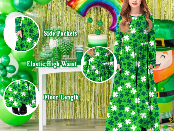 Girls Irish Clover Dress