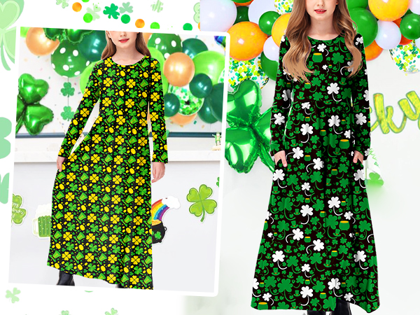 Kids Girl Shamrock Dresses